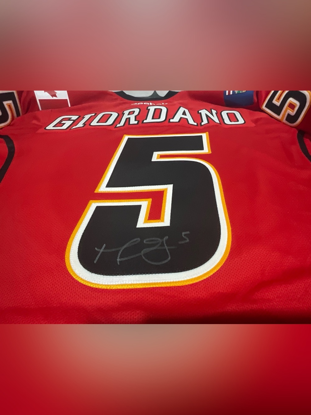 Calgary Flames #5 Mike Giordano Autographed Jersey